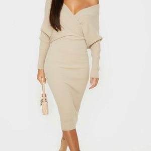Tan Sweater Dress